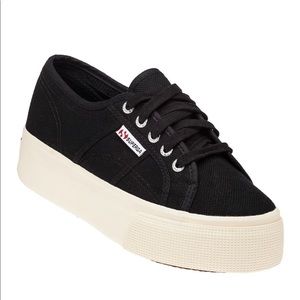 Platform Superga Black Sneakers NWT - size 41.5